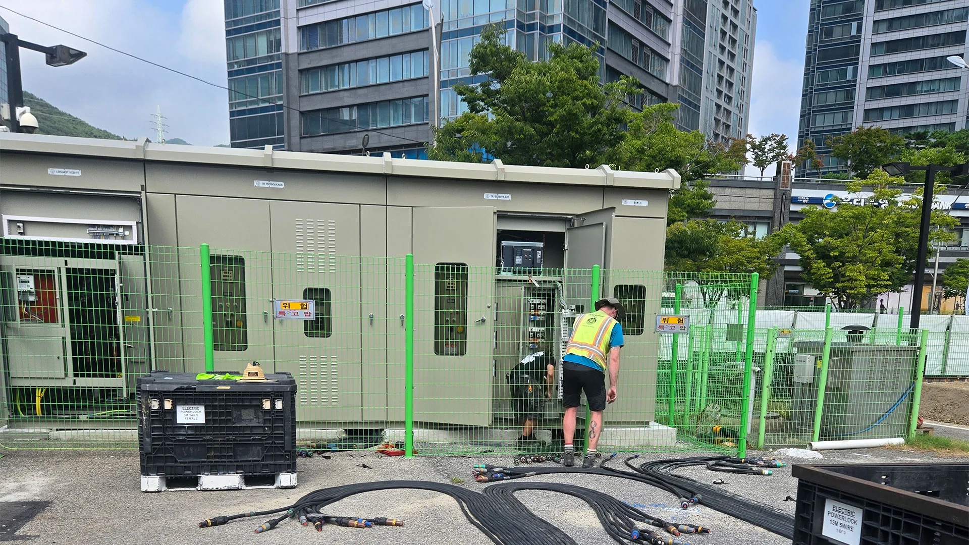 부산 해운대 신세계 3000kW 임시수변전 사진 2