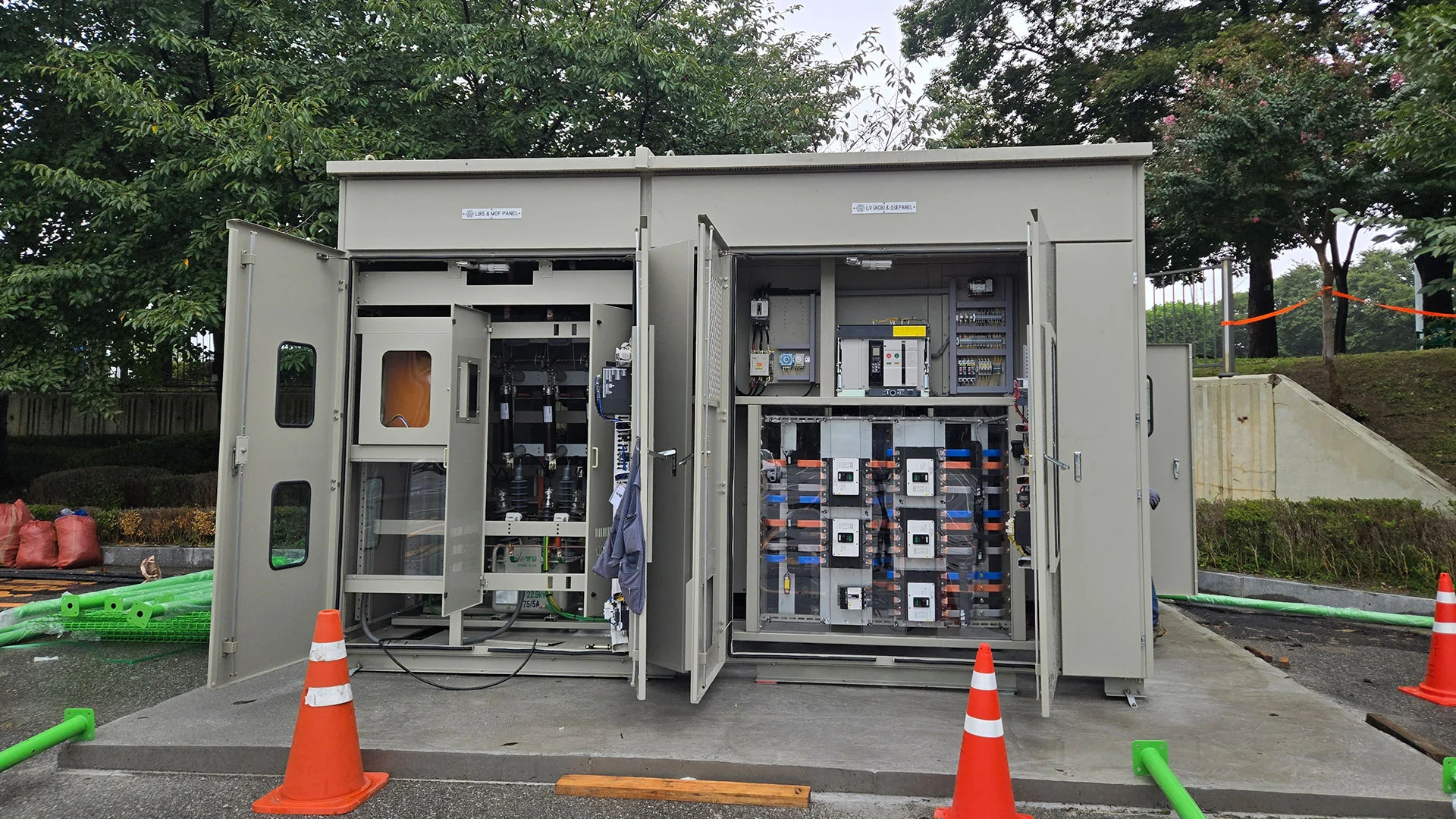 잠실종합운동장 야외주차장 2500kW 임시수변전 사진 2