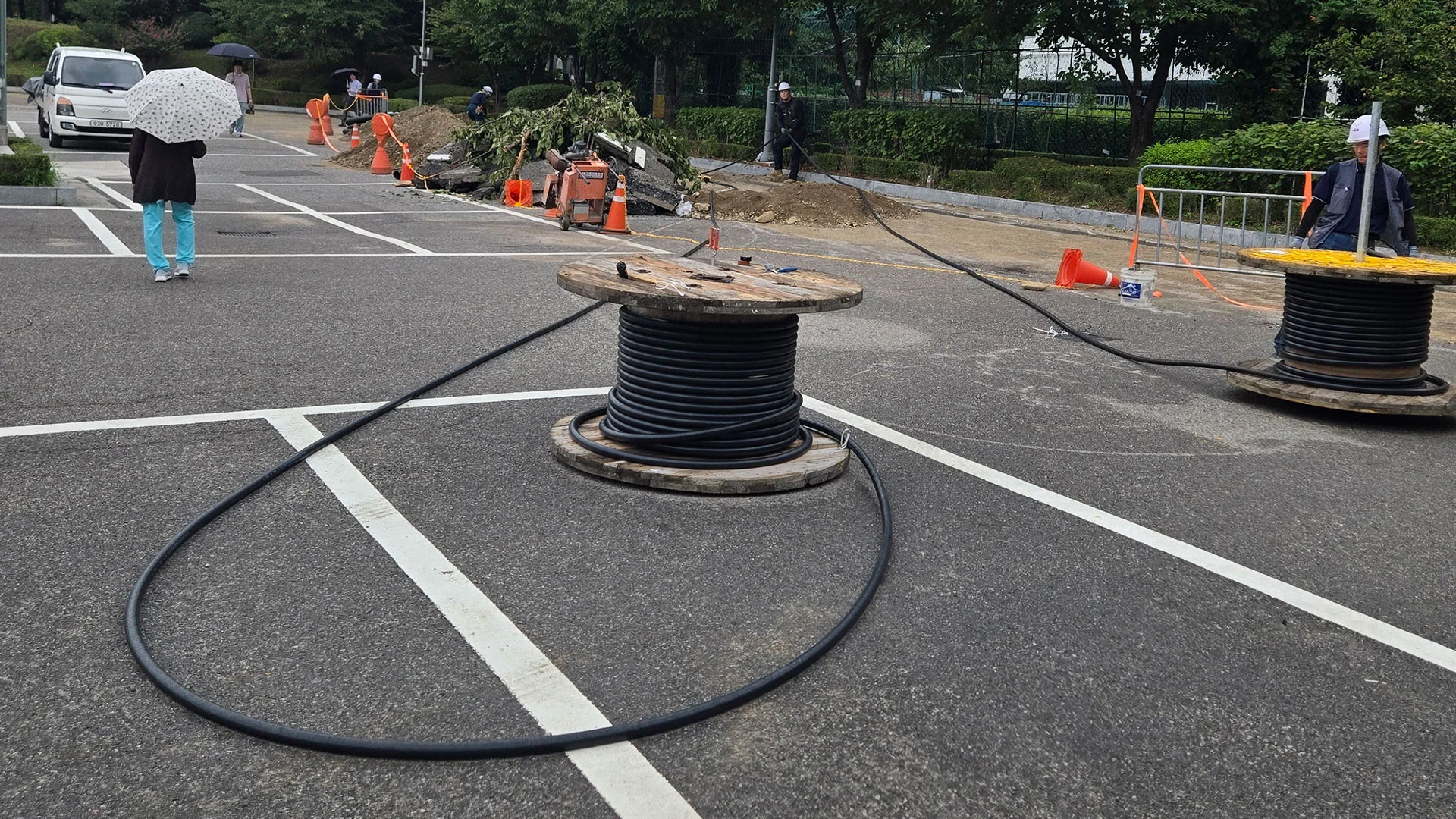 잠실종합운동장 야외주차장 2500kW 임시수변전 사진 3